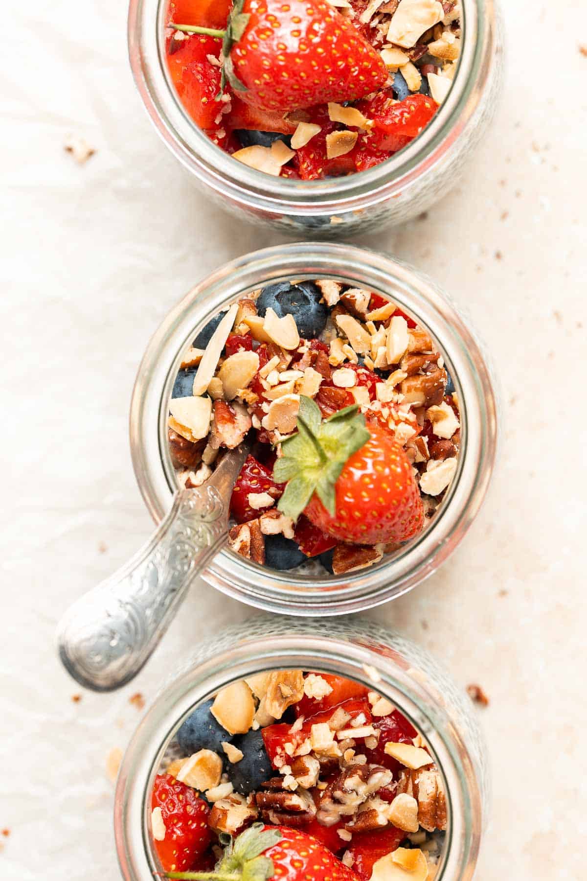 Chia Seed Pudding is creamy, delicious, and healthy, loaded with protein, fiber, antioxidants, and healthy fats. Plus, it’s easy to make with 3 ingredients. | aheadofthyme.com
