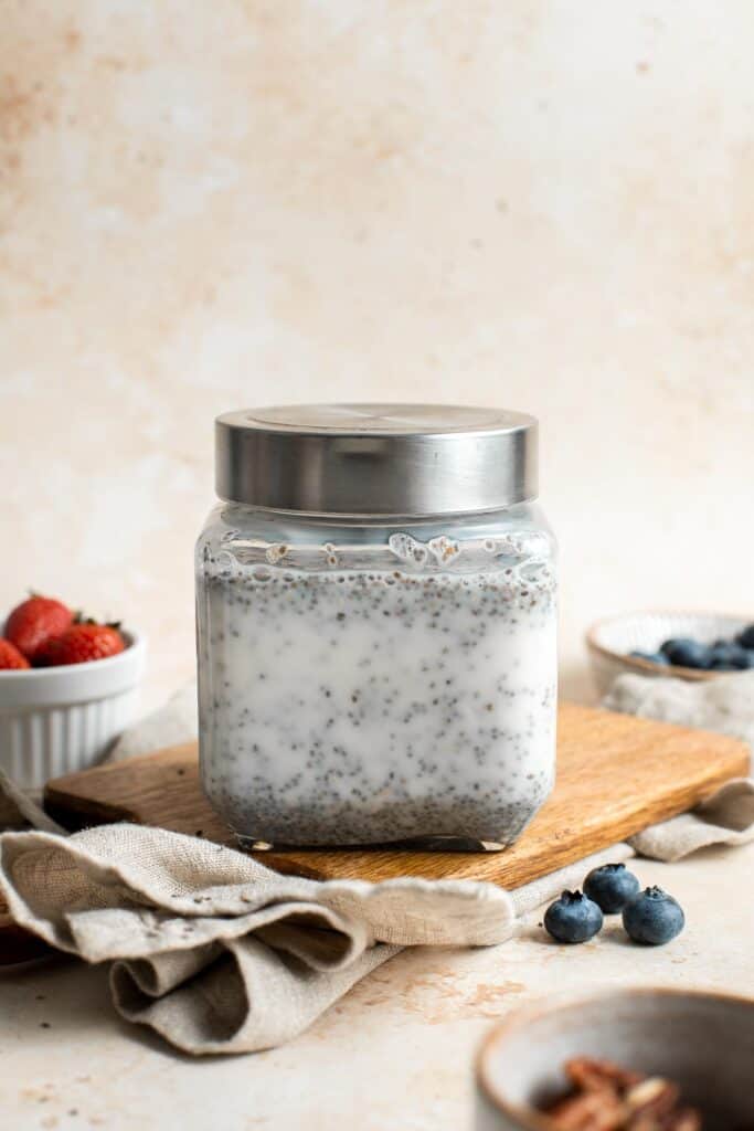 Chia Seed Pudding is creamy, delicious, and healthy, loaded with protein, fiber, antioxidants, and healthy fats. Plus, it’s easy to make with 3 ingredients. | aheadofthyme.com