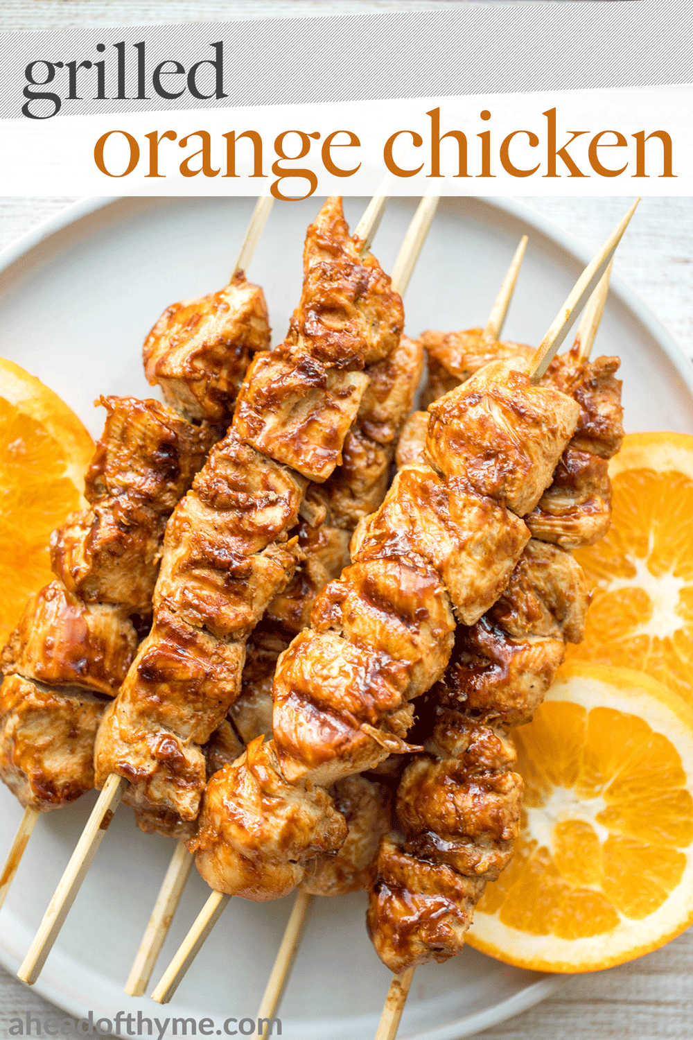 Grilled Orange Chicken Skewers