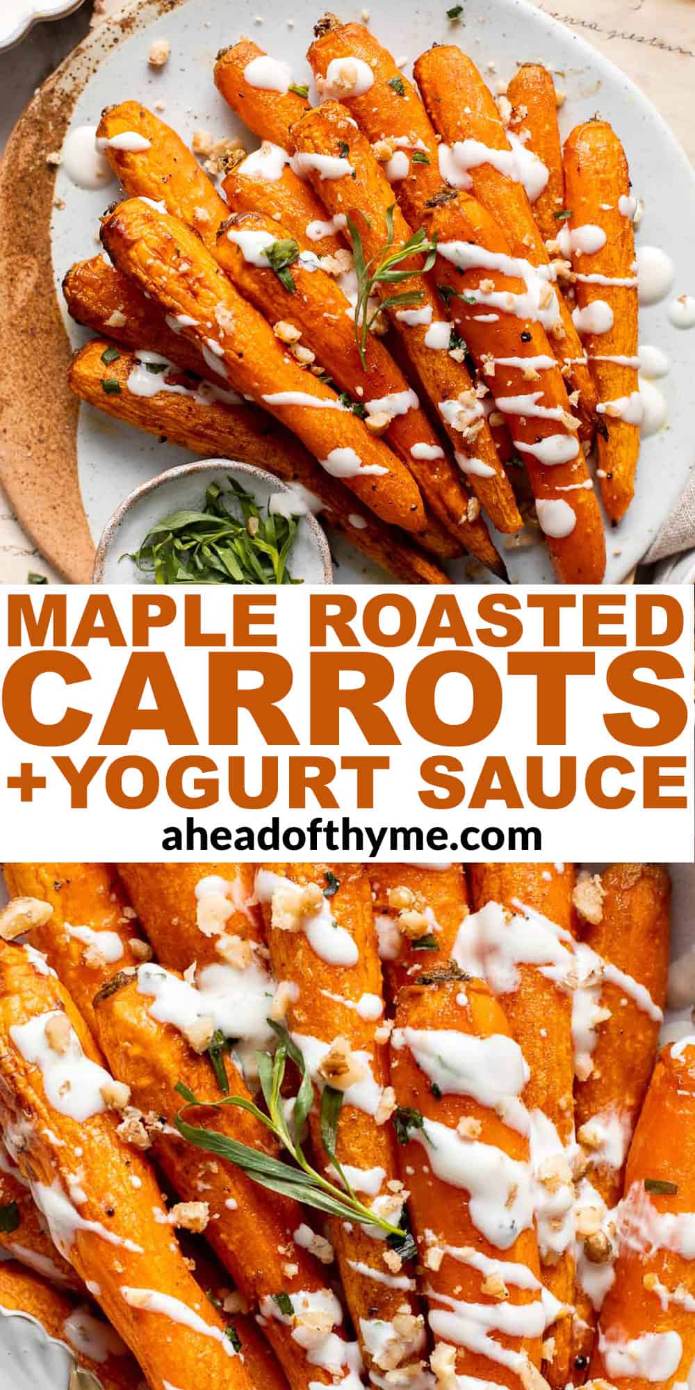 Maple Roasted Carrots with Yogurt Sauce