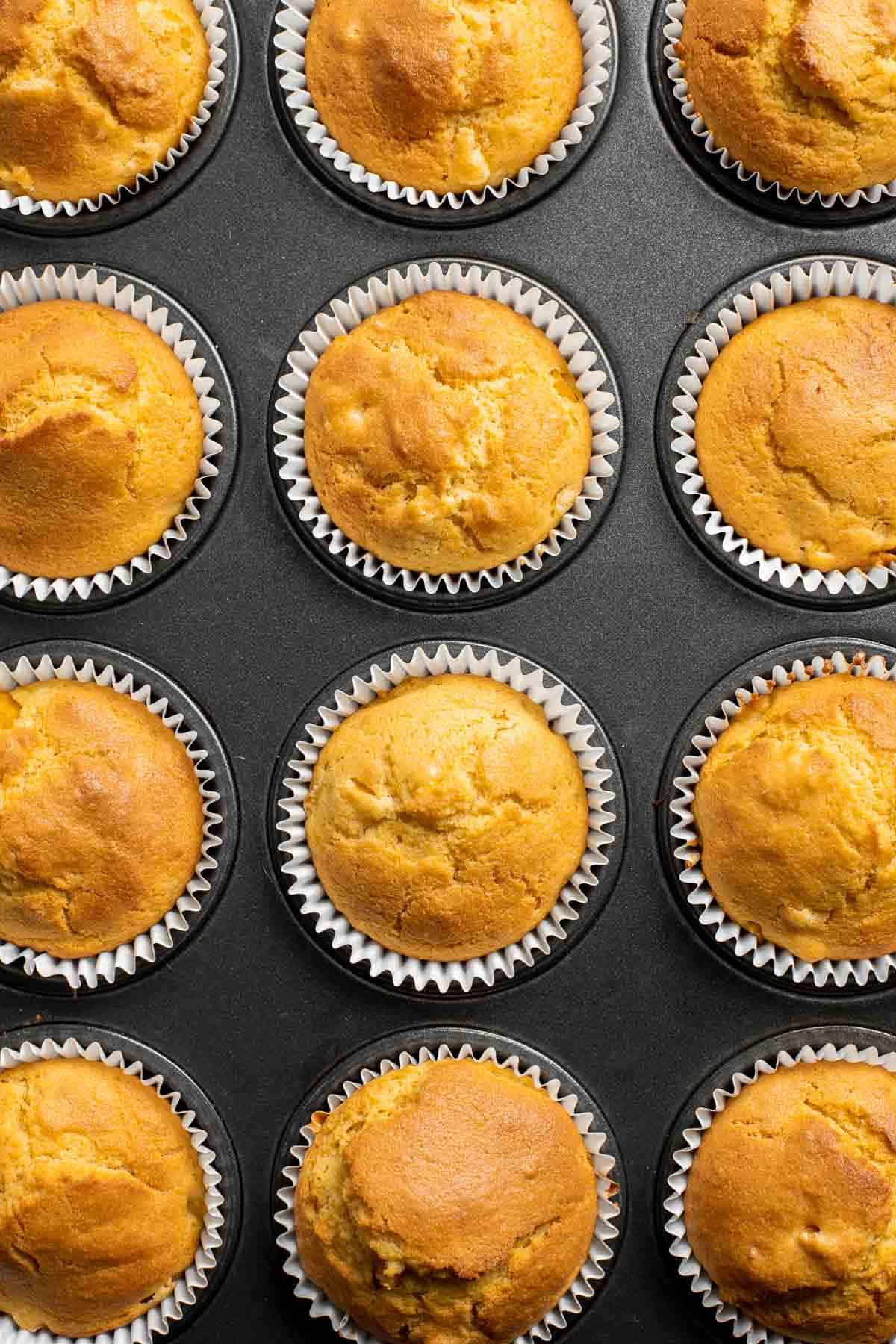 Easy Cornbread Muffins are moist, fluffy, tender, and sweet. They're the perfect side dish to serve with a Southern barbecue or Thanksgiving holiday dinner. | aheadofthyme.com
