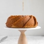 No one will be able to resist this perfectly sweet and moist, glazed brown sugar bundt cake. Made with Greek yogurt for major decadence and richness! | aheadofthyme.com