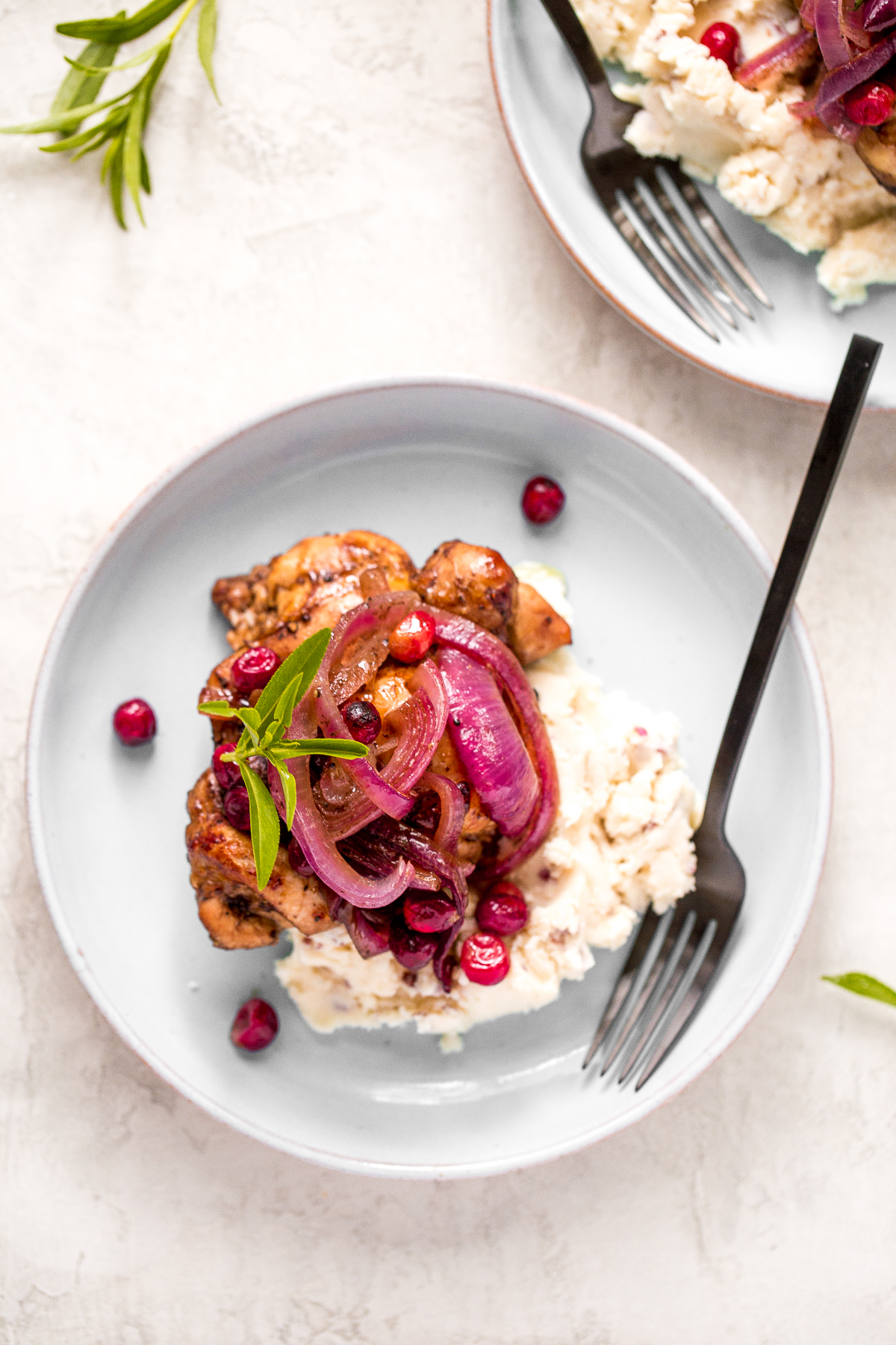 Roasted Balsamic Chicken with Cranberries Ahead of
