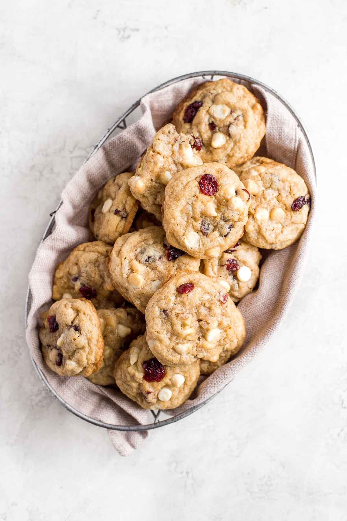 Soft And Chewy White Chocolate Cranberry Cookies