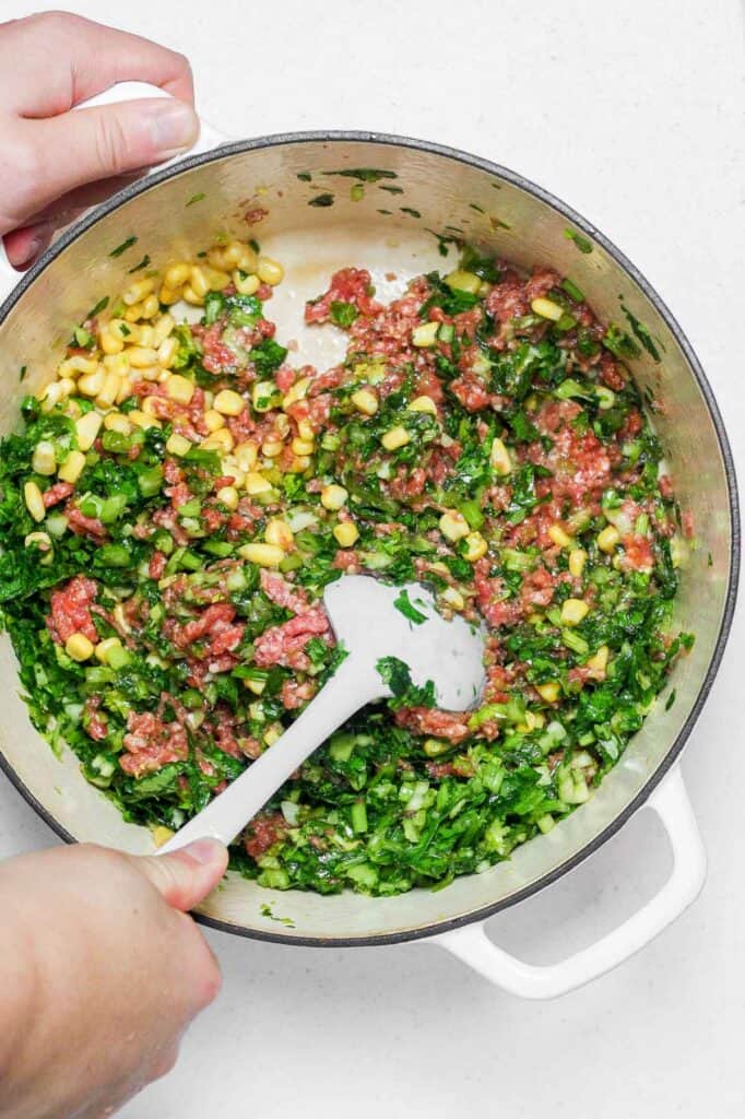 Chinese Beef Dumplings are filled with juicy ground beef, finely chopped celery, and a blend of aromatic seasonings. Make them steamed, boiled or pan-fried! | aheadofthyme.com
