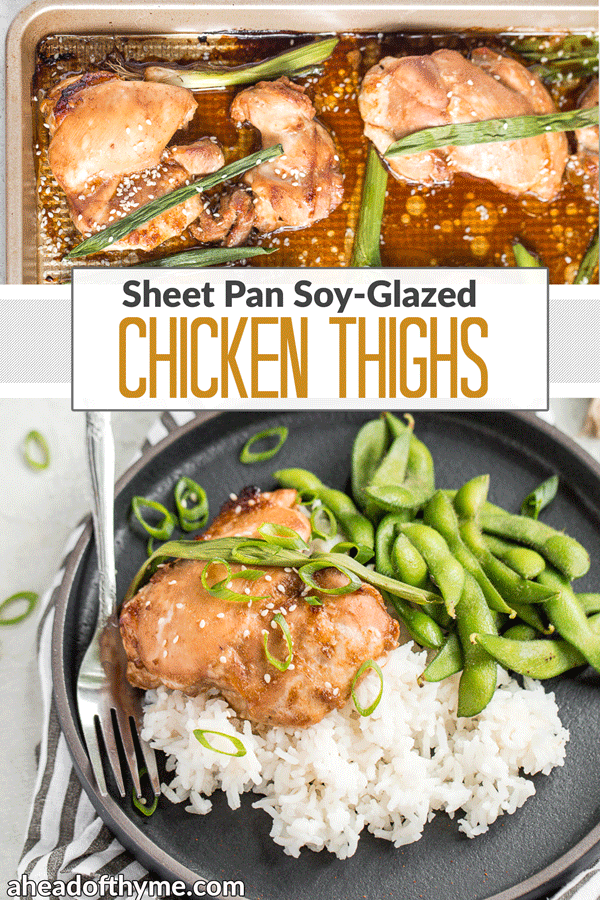 Sheet Pan Soy-Glazed Chicken Thighs