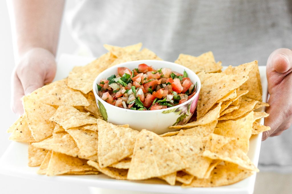 Easy 5-minute pico de gallo chunky salsa is packed with fresh tomatoes, onion, cilantro, and lime juice (and optional jalapeños for a spicy kick). | aheadofthyme.com