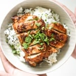 Aromatic Asian pan-fried lemongrass chicken is healthy, gluten-free, and takes less than 25 minutes to prep and cook! Now that's what I call the perfect weeknight meal. | aheadofthyme.com