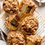 Cinnamon Apple Oatmeal Muffins are fast, easy and delicious— loaded with apples, oats, and fall spices. A quick nutritious bite for breakfast or snack time. | aheadofthyme.com