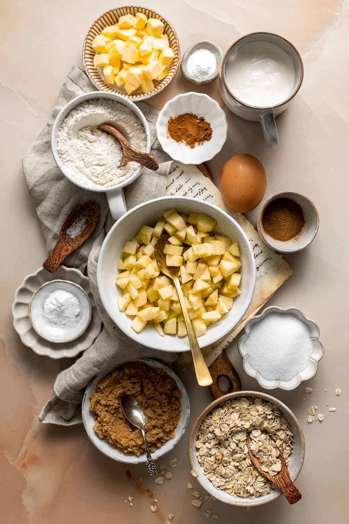 Cinnamon Apple Oatmeal Muffins are fast, easy and delicious— loaded with apples, oats, and fall spices. A quick nutritious bite for breakfast or snack time. | aheadofthyme.com