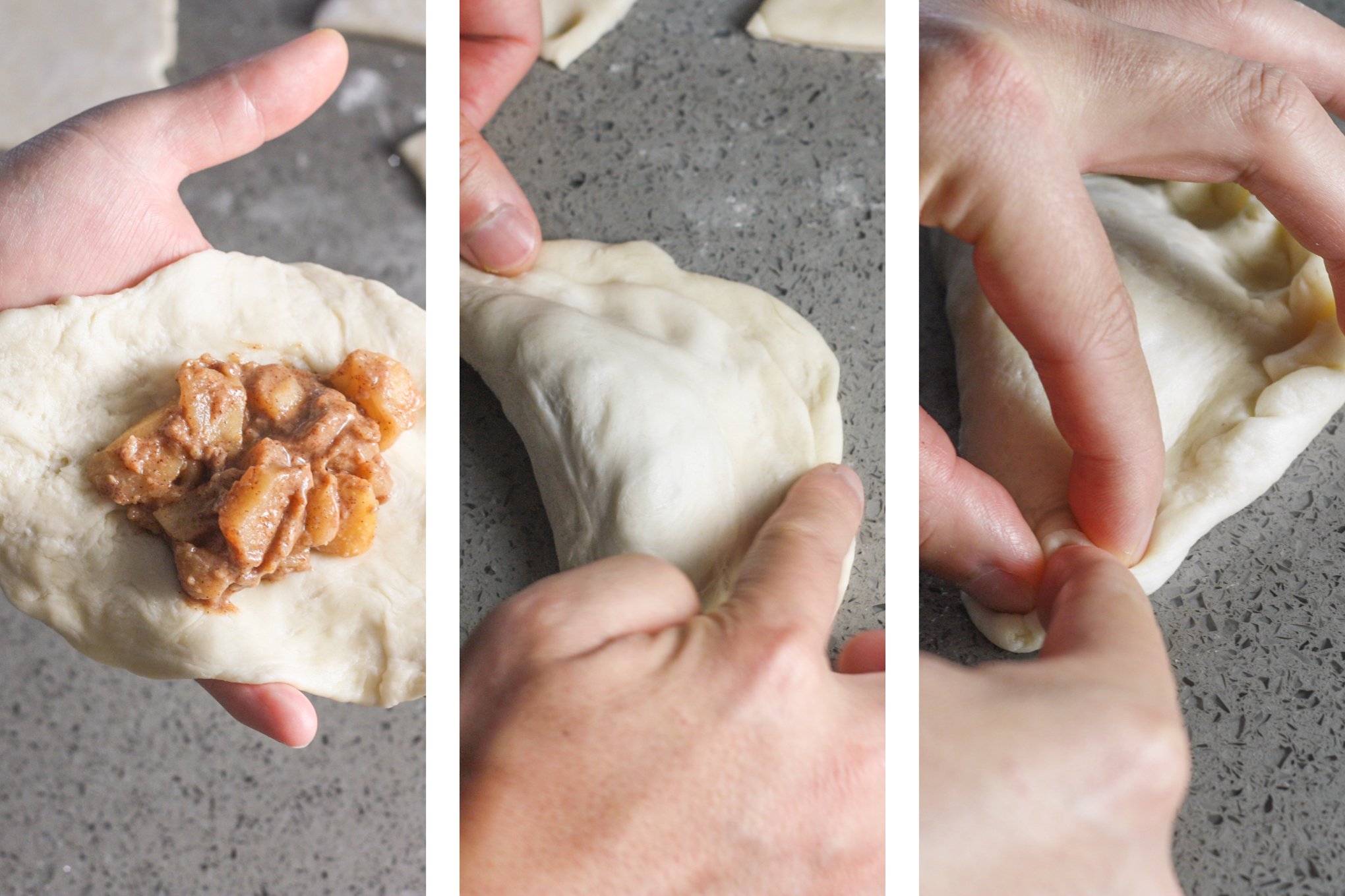 Easy homemade apple hand pies are the perfect fall treat -- stuffed with tender apples and cinnamon and wrapped in crispy, flakey, buttery crust. | aheadofthyme.com