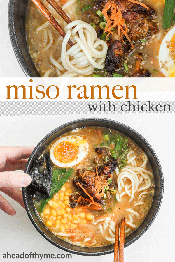 Healthy Miso Ramen with Chicken