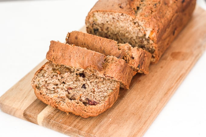 When you combine walnuts, raisins and dried fruit in a nutty banana bread, the result is a tender and moist loaf that is truly irresistible. | aheadofthyme.com