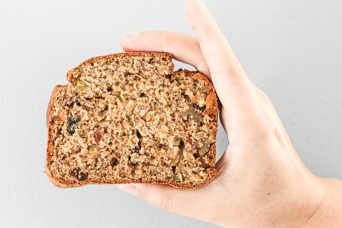 When you combine walnuts, raisins and dried fruit in a nutty banana bread, the result is a tender and moist loaf that is truly irresistible. | aheadofthyme.com