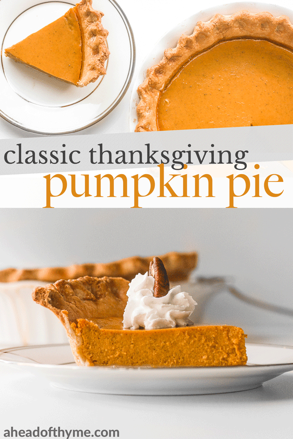 Classic Thanksgiving Pumpkin Pie