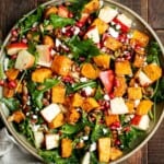 Fall harvest salad with roasted butternut squash and apple is the only salad recipe you need this fall or winter. It's healthy, wholesome, and nourishing. | aheadofthyme.com