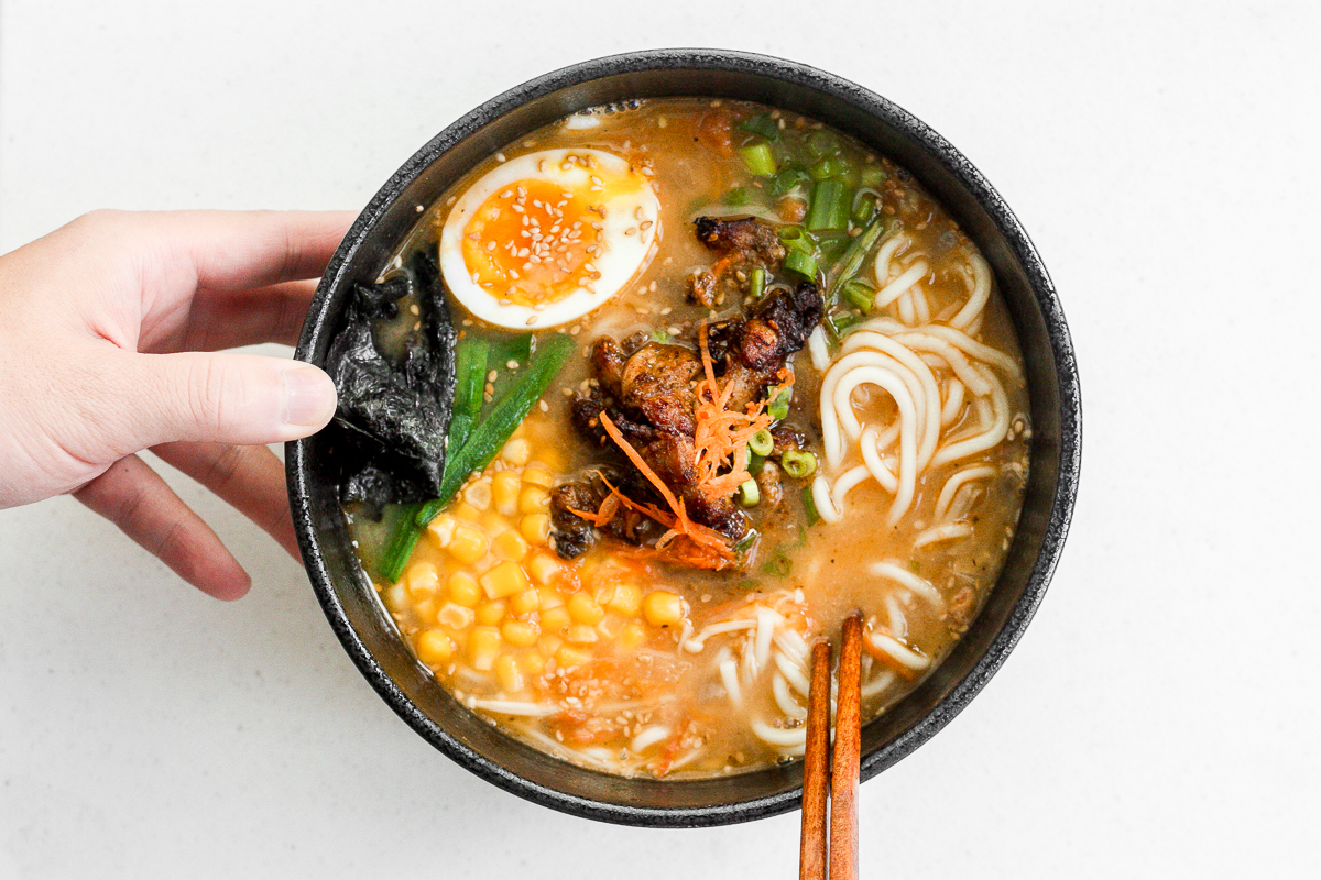 Healthy Miso Ramen With Chicken Ahead Of Thyme