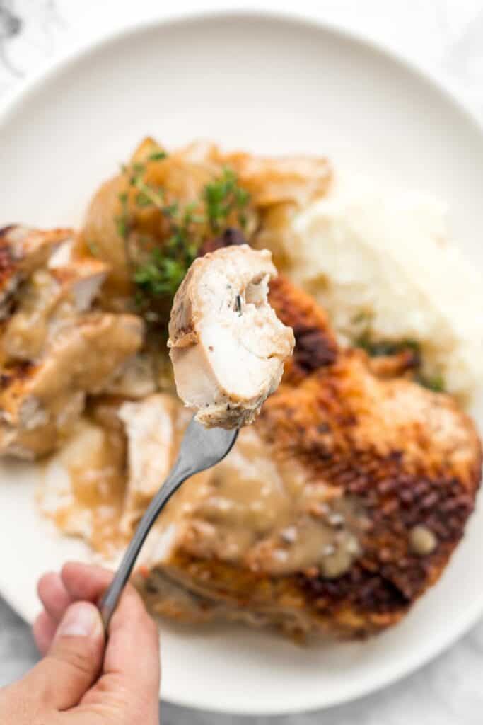 This easy Juicy Roasted Turkey Breast is the perfect main course for a small, intimate Thanksgiving dinner without the hassle of roasting a whole bird. | aheadofthyme.com