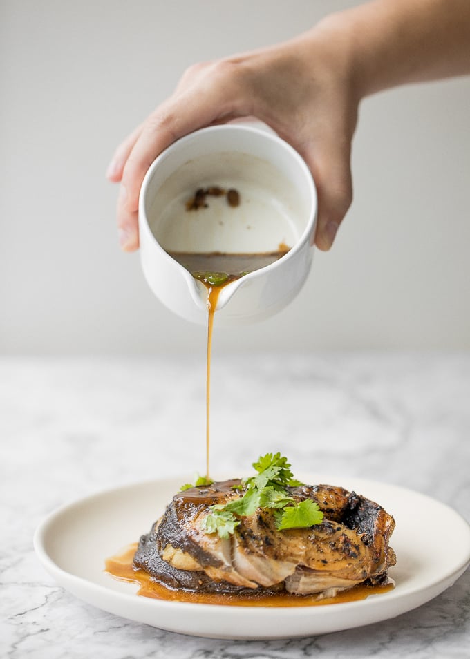 Flaky, oily, and tender air fryer cod with black bean sauce is bursting with flavour and takes less than 20 minutes to make. The perfect weeknight dinner. | aheadofthyme.com