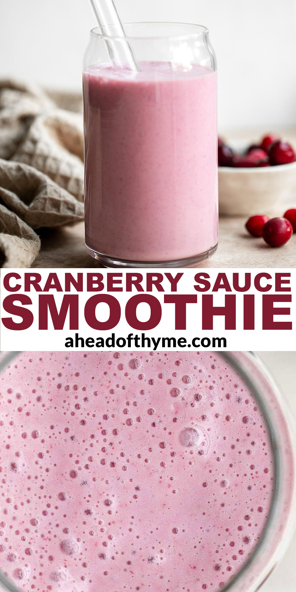 Cranberry Sauce Smoothie