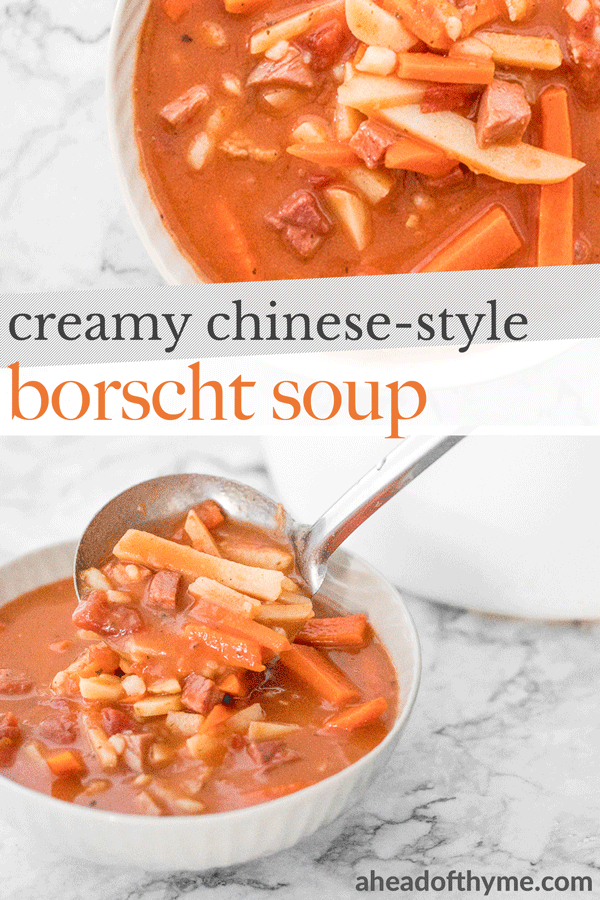 Creamy Chinese-Style Borscht Soup