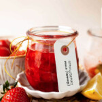This Fresh Strawberry Sauce (3 Ingredient Topping) is quick, sweet, and fruity - perfect for pancakes, cheesecake, and more! | aheadofthyme.com
