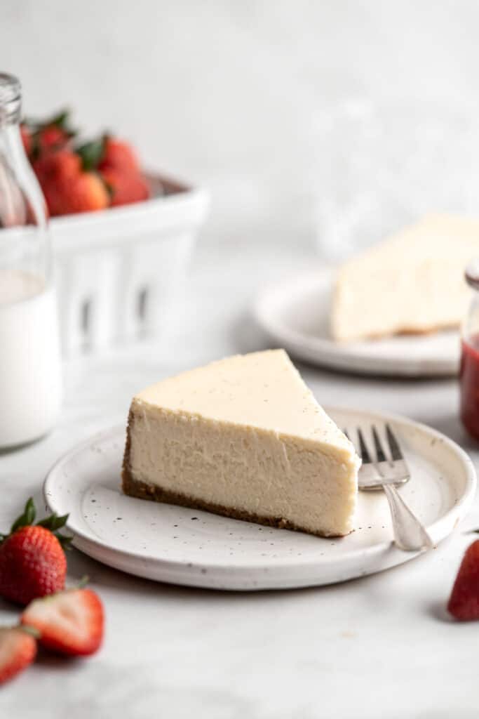 Classic New York Cheesecake is stunning, delicious, rich, and creamy. Plus, it's surprisingly easy to make from scratch — even for beginners! | aheadofthyme.com