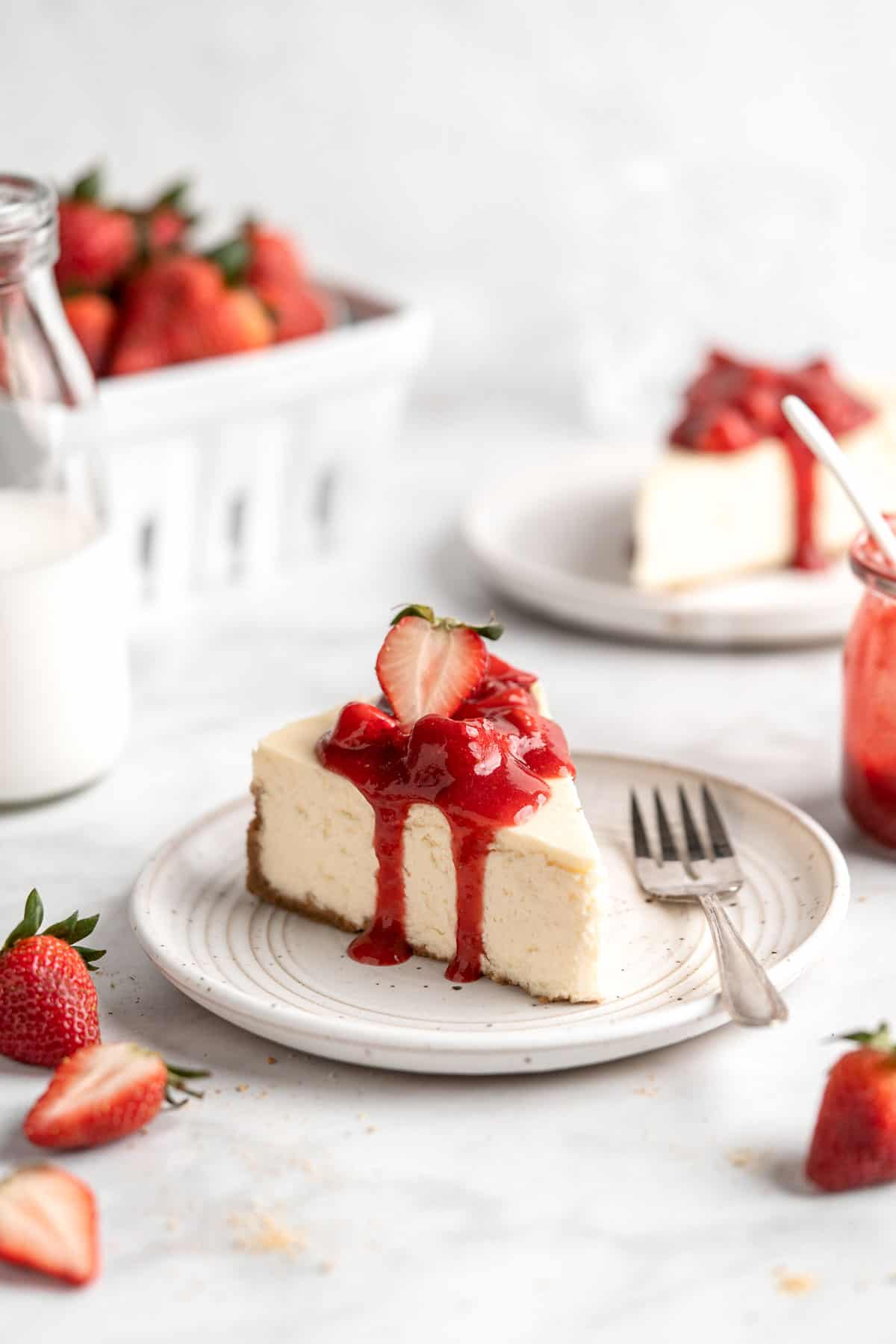 Classic New York Cheesecake is stunning, delicious, rich, and creamy. Plus, it's surprisingly easy to make from scratch — even for beginners! | aheadofthyme.com