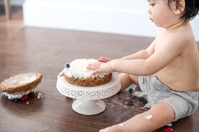 How to Make a Smash Cake - Happy Healthy Eaters