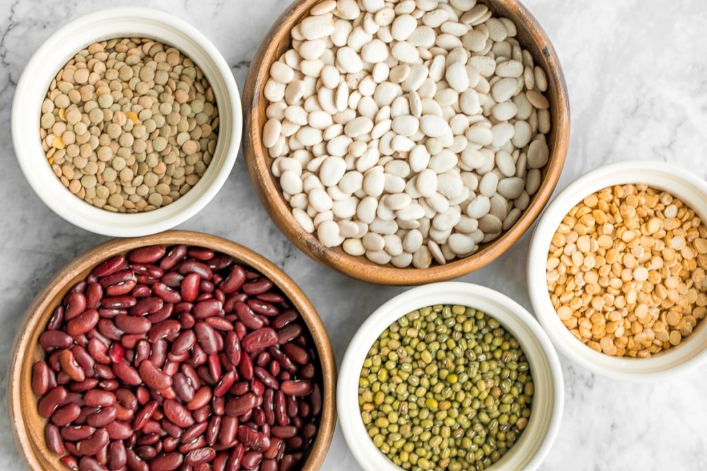 Don't know what to do with the dried beans in your pantry? Learn how easy it is to cook any type of beans -- vegan, gluten-free, and packed with protein. | aheadofthyme.com