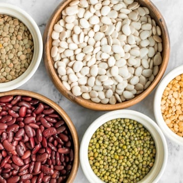 Don't know what to do with the dried beans in your pantry? Learn how easy it is to cook any type of beans -- vegan, gluten-free, and packed with protein. | aheadofthyme.com