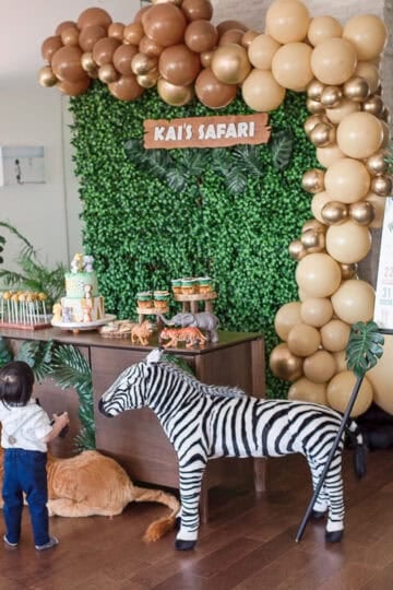 Throw the best wild one safari birthday party with ideas on every detail for an epic jungle party from decor and party favors, to desserts and recipes. | aheadofthyme.com