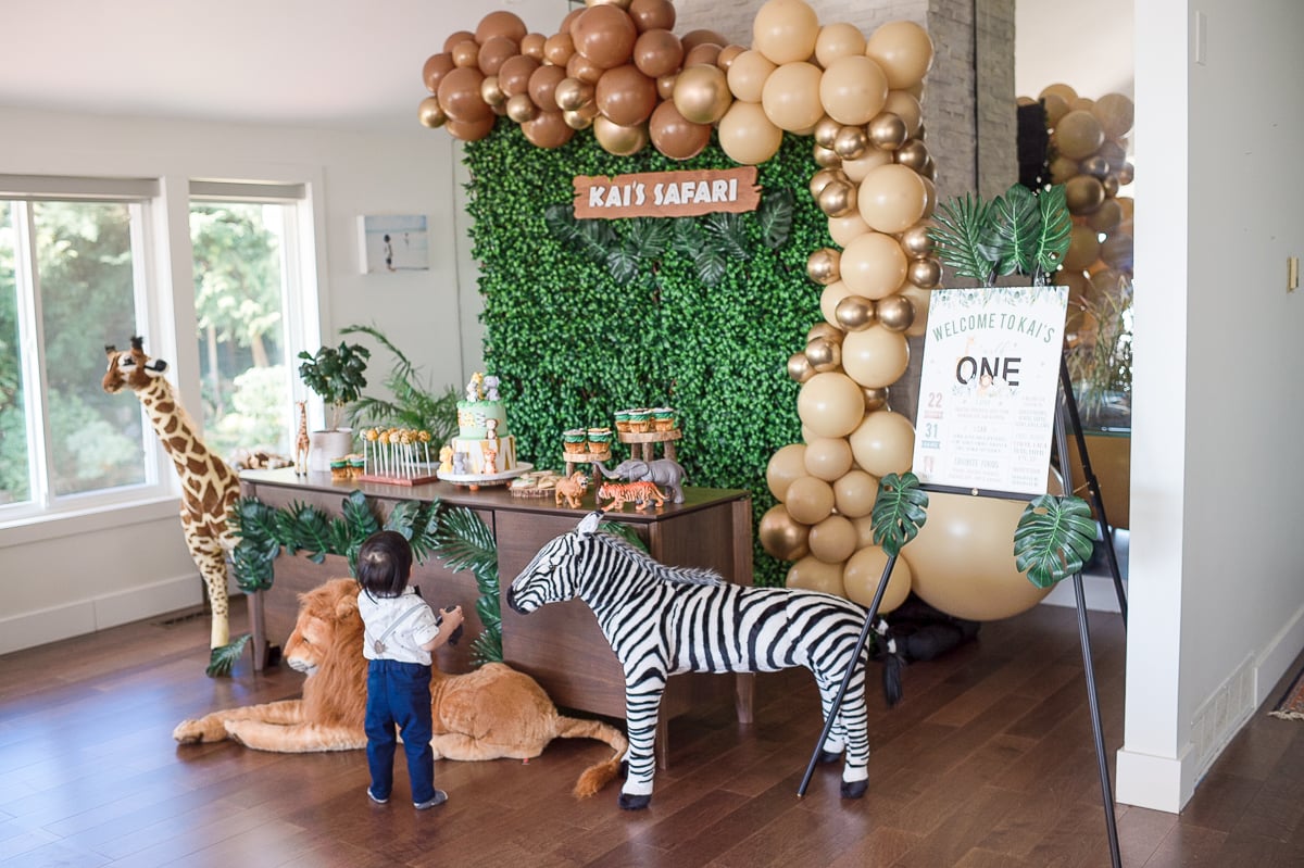 Throw the best wild one safari birthday party with ideas on every detail for an epic jungle party from decor and party favors, to desserts and recipes. | aheadofthyme.com