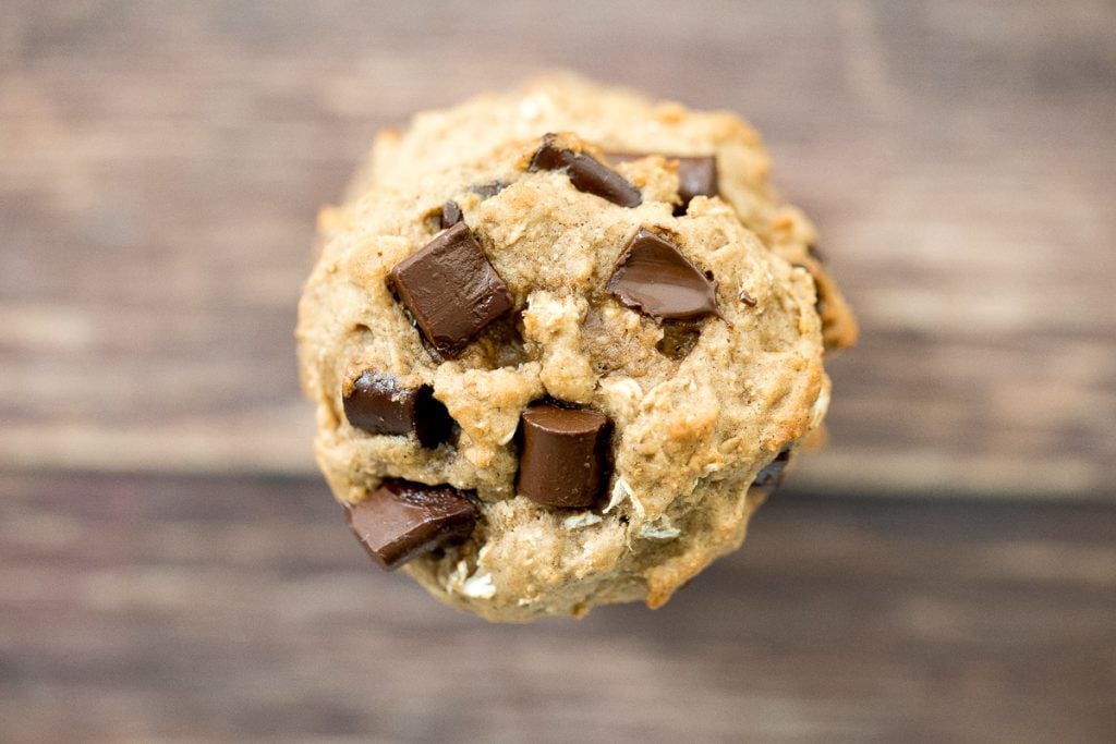 Brown butter oatmeal chocolate chip banana bread cookie bites are thick, fluffy, pillowy, cake-like little bites of banana bread heaven. | aheadofthyme.com