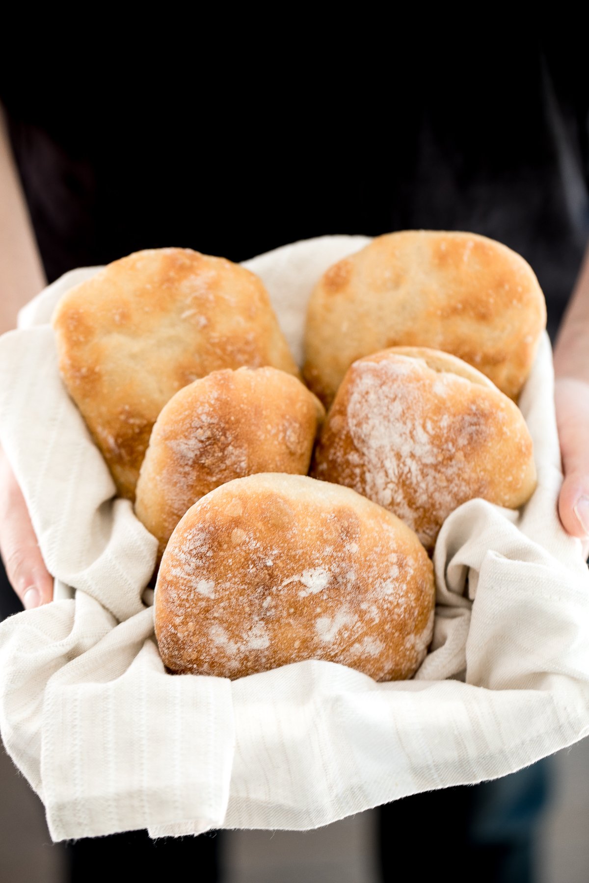 Easy small batch ciabatta rolls are fluffy and airy with a perfect crunchy, crackly crust. They take only 10 minutes to prepare and require no kneading. | aheadofthyme.com