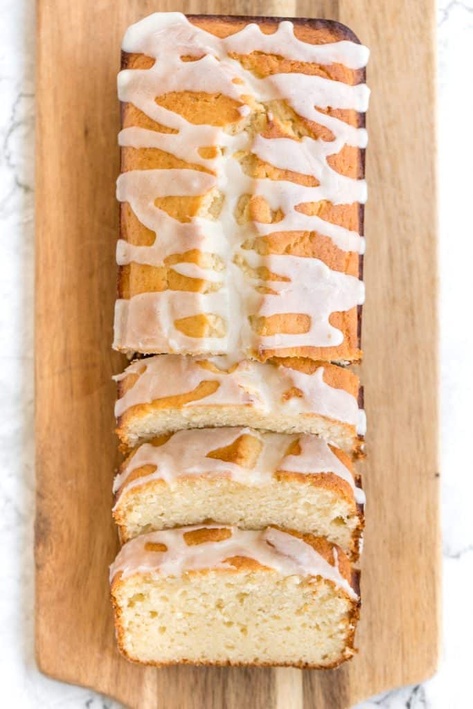 Inspired by Starbucks lemon loaf, this moist, homemade lemon loaf with lemon glaze has the perfect balance between sweet and tangy, and so so flavourful. | aheadofthyme.com