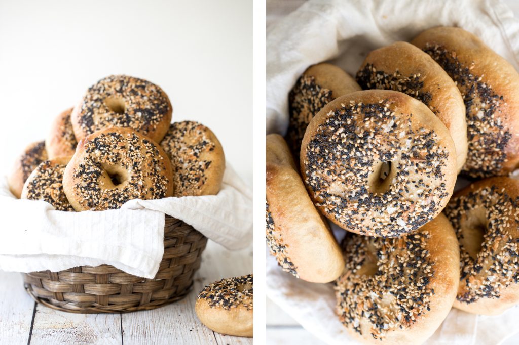 Easy homemade everything bagels with a signature everything bagel seasoning blend on top are just like bakery-style bagels and so easy to make at home. | aheadofthyme.com