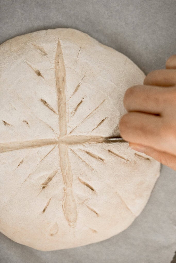 Small batch sourdough bread is airy and chewy with a crisp crust and a mild flavour. It takes less than 15 minutes of actual prep and requires no kneading. | aheadofthyme.com
