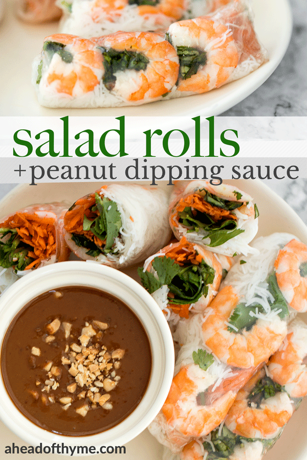 Vietnamese Salad Rolls with Peanut Dipping Sauce