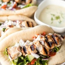 Authentic Greek Chicken Gyros Recipe with Tzatziki Sauce » Foodies