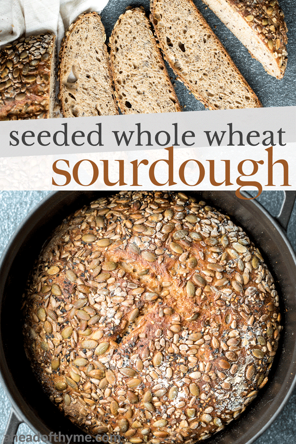 Seeded Whole Wheat Sourdough Bread (Small Batch)