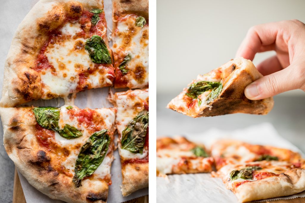 Use excess sourdough starter discard to make the best, easiest homemade small batch sourdough pizza dough to make an airy and chewy sourdough pizza crust. | aheadofthyme.com