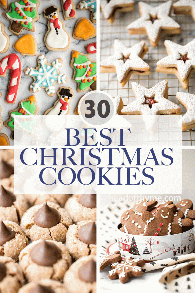 Browse the top 30 most popular best Christmas cookies to add to your holiday baking list, from sugar cookies to gingerbread men to shortbread and more. | aheadofthyme.com