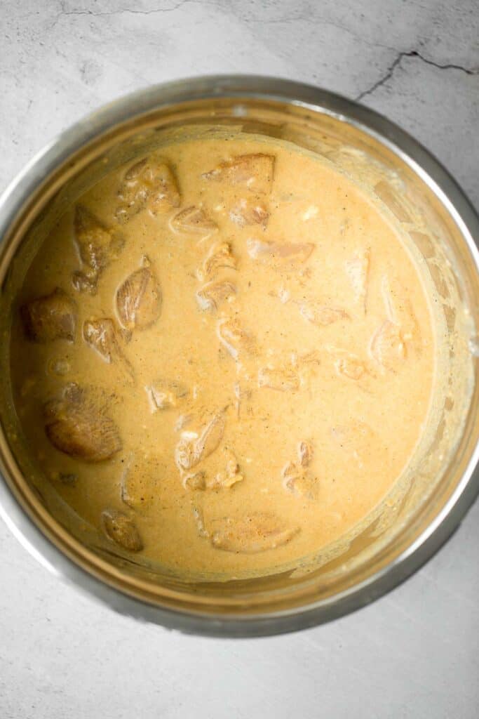 Better than takeout, these Chicken Satay Skewers with a peanut sauce are juicy, tender, and easy to make at home. They're savoury, sweet, tangy, and nutty. | aheadofthyme.com