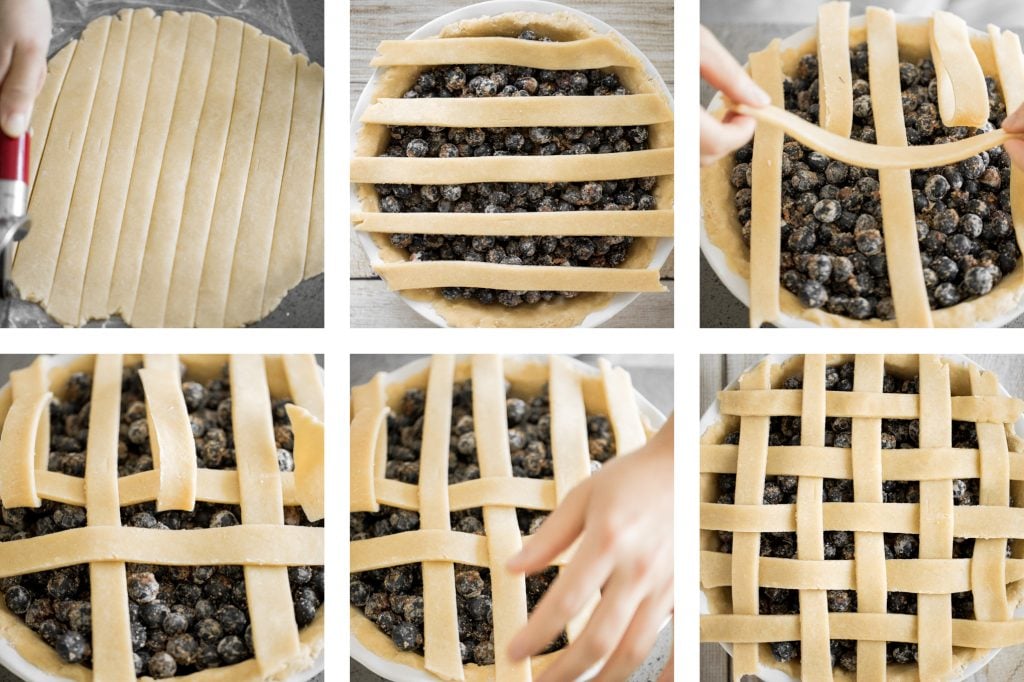 Summery classic blueberry pie is made with the perfect flaky pie crust, a jammy blueberry filling with a hint of lemon, and sealed with a lattice top. | aheadofthyme.com