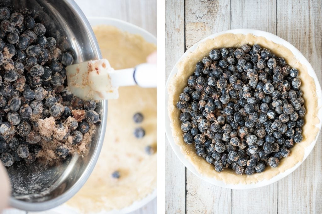 Summery classic blueberry pie is made with the perfect flaky pie crust, a jammy blueberry filling with a hint of lemon, and sealed with a lattice top. | aheadofthyme.com