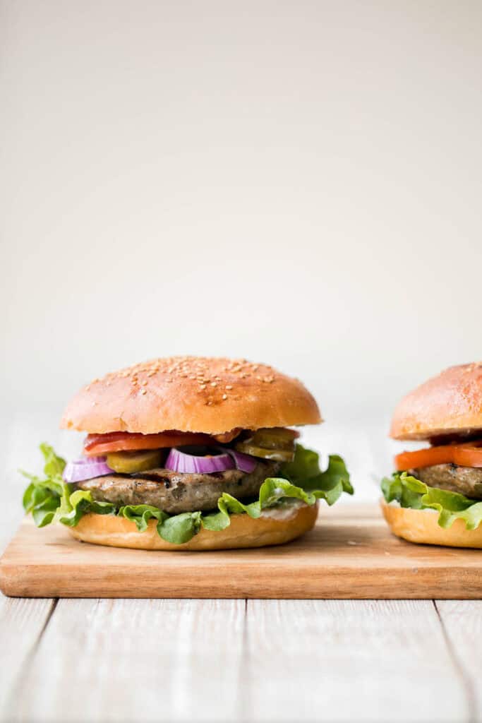 Better than the steakhouse, these classic juicy hamburgers are perfectly seasoned, so flavourful and delicious. Make them on the grill or on the stove. | aheadofthyme.com
