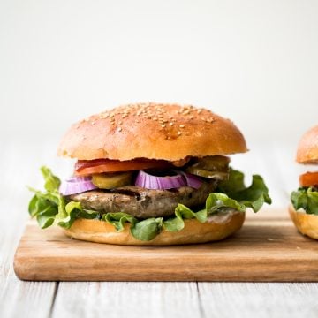 Better than the steakhouse, these classic juicy hamburgers are perfectly seasoned, so flavourful and delicious. Make them on the grill or on the stove. | aheadofthyme.com