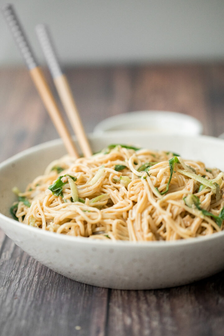 Cold Noodles with Peanut Butter Sauce Ahead of Thyme