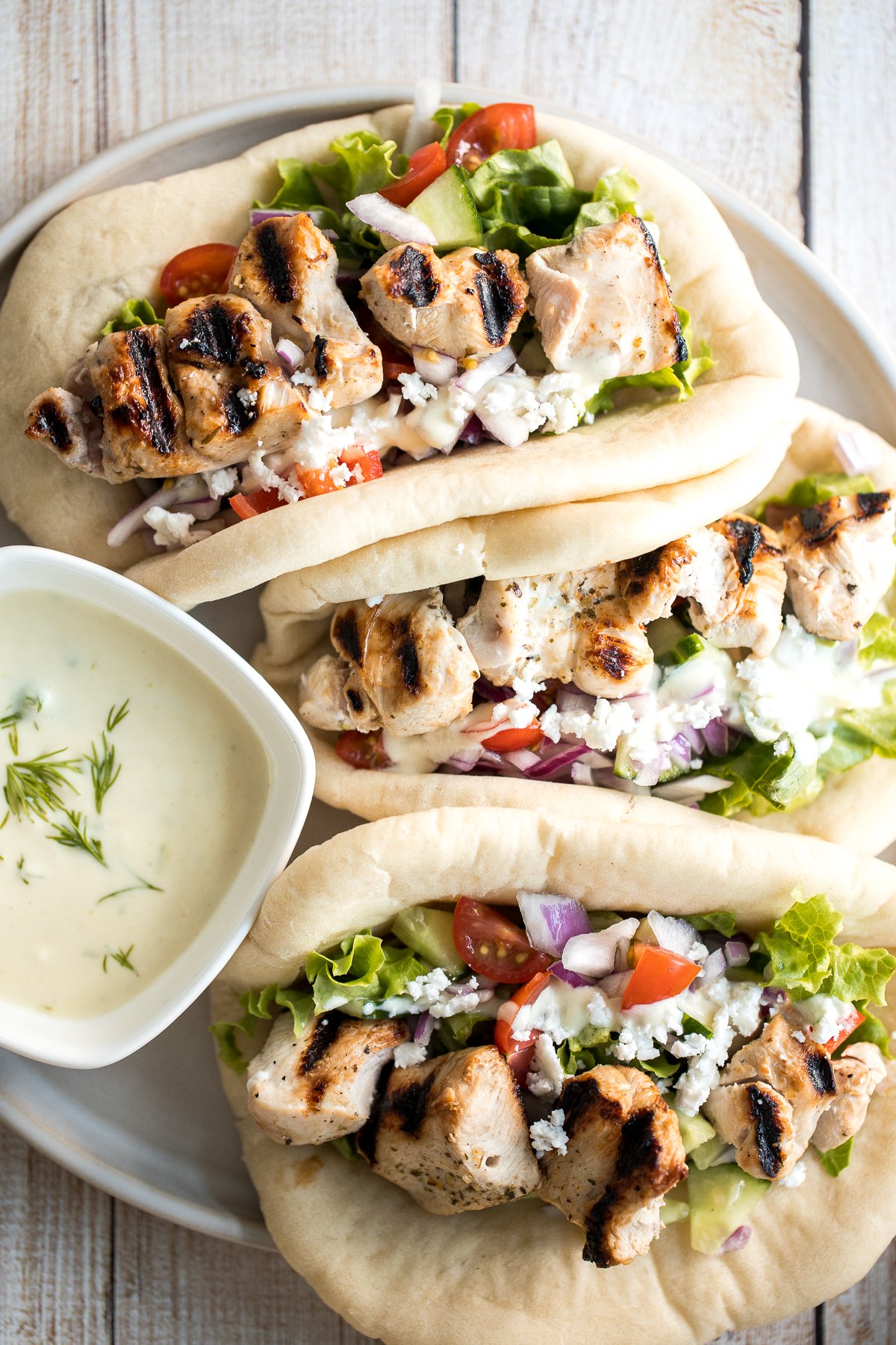 Easy Greek Chicken Gyros with Tzatziki | aheadofthyme.com - Ahead of Thyme